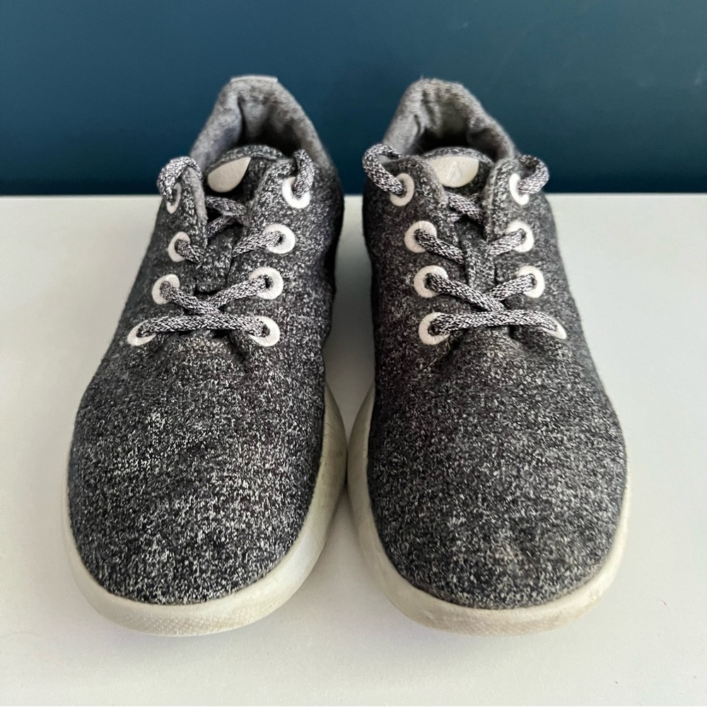ALLBIRDS Gray White Wool Runners in Size 9 - Picture 9 of 10